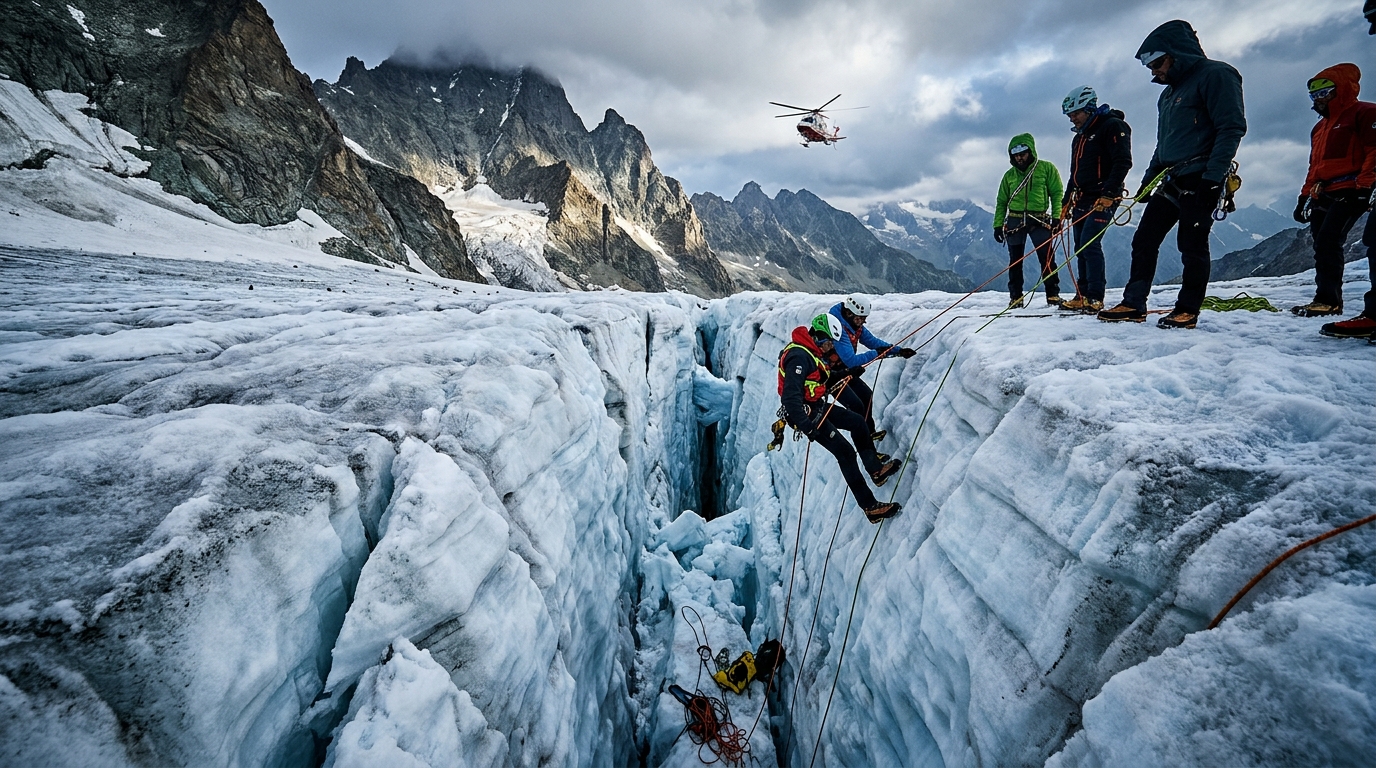 Doi alpiniști români au murit după o cădere de 20 de metri într-o crevasă pe Gran Paradiso