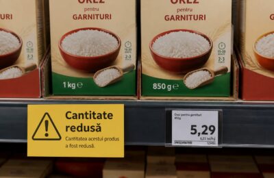 Amenzi de până la 10.000 de lei pentru magazinele care nu semnalizează la raft produsele cu gramaj redus