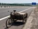 Un bărbat de 62 de ani a mers pe contrasens cu tricicleta pe autostrada A1