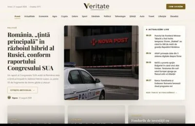 Veritate.ro propune cititorilor din România știri scrise de AI, cu reguli stricte de separare a faptelor