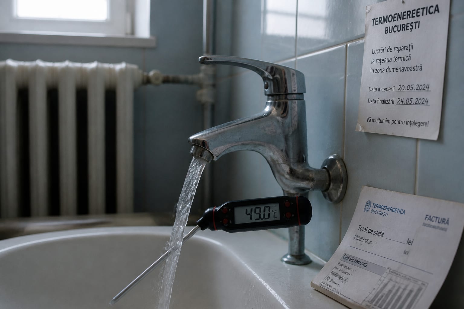 Locatarii din București pot solicita facturi reduse pentru apa caldă livrată sub 50 de grade Celsius