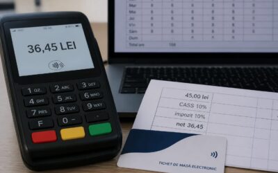 Valoarea netă a unui tichet de masă maxim de 45 de lei ajunge la 36,45 lei pe zi în anul 2026
