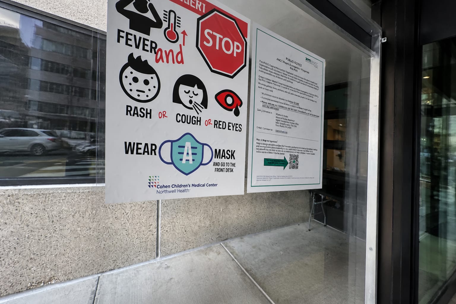 Afiș de prevenție pentru rujeolă